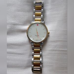 Kate Spade Women's Three Hand Two Tone Stainless Steel Watch In Silver And Gold